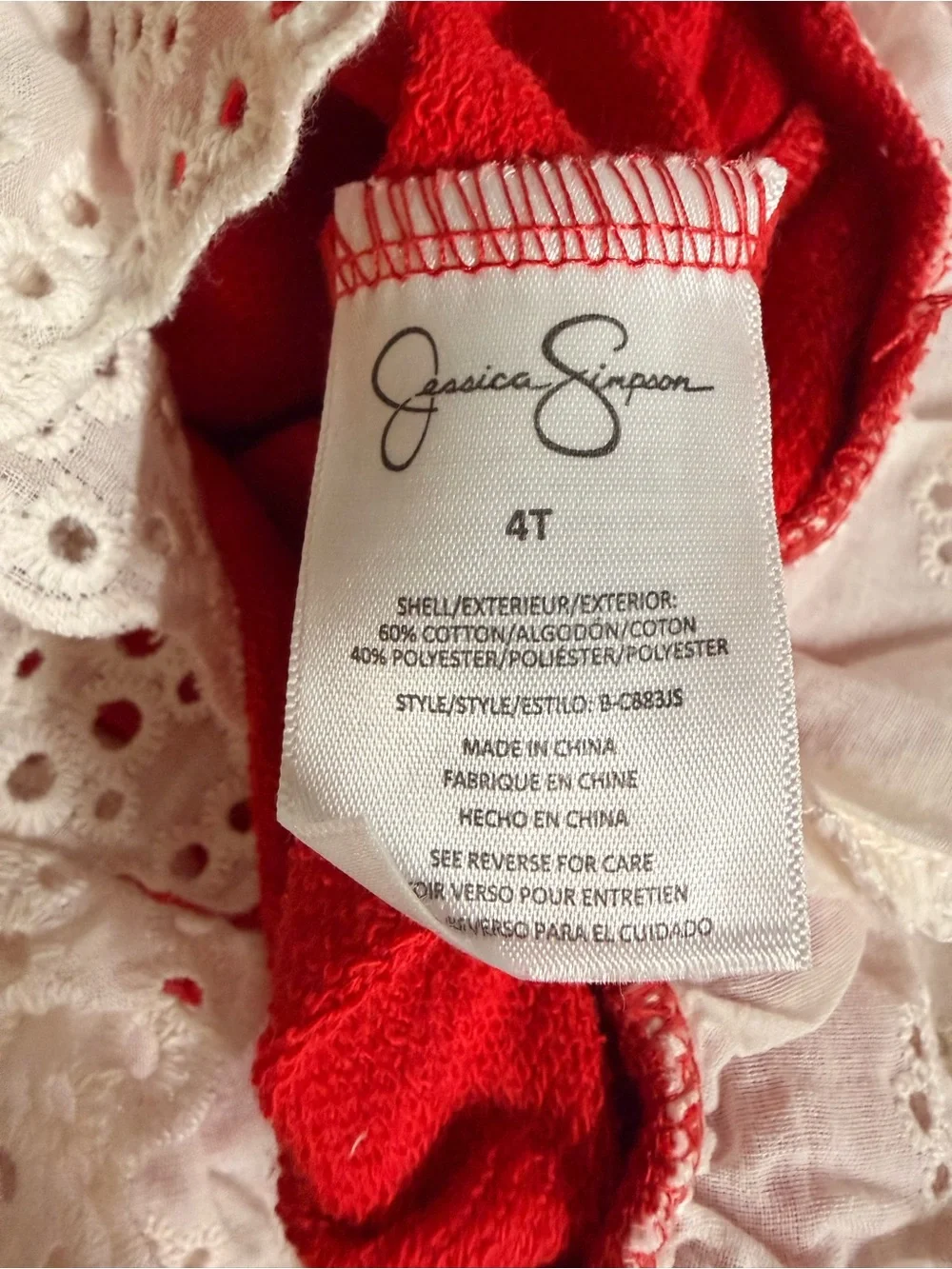 Jessica Simpson bright red